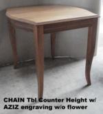 CHAIN Dining tbl w AZIZ engrave Counter Height 